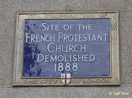 Site of The French Protestant Church demolished 1888