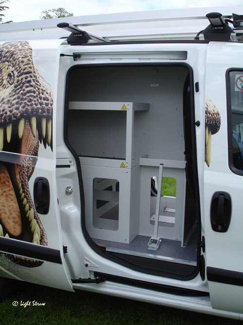 Side view wirh sliding door open